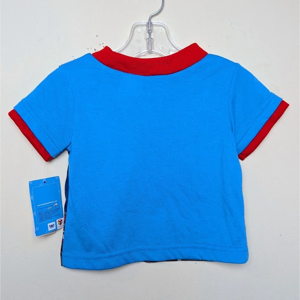 Vintage‎ Thomas Train Engine 2008 Short Sleeve Pajama PJ Shirt 18 Months NWT